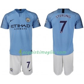 Divisa di Calcio Manchester City STERLING 7 Bambino Prima 2018/2019